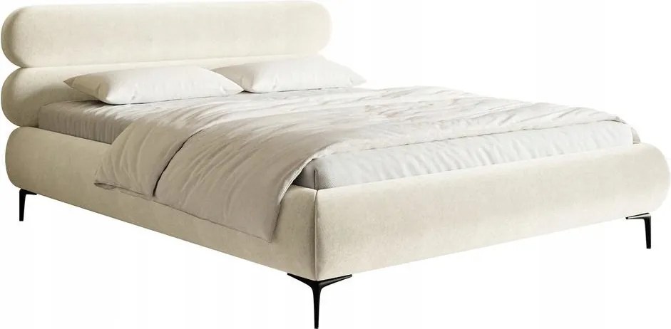 Manželská posteľ 180 cm Rirri (rošt úl. priestor) (krémová čierna)