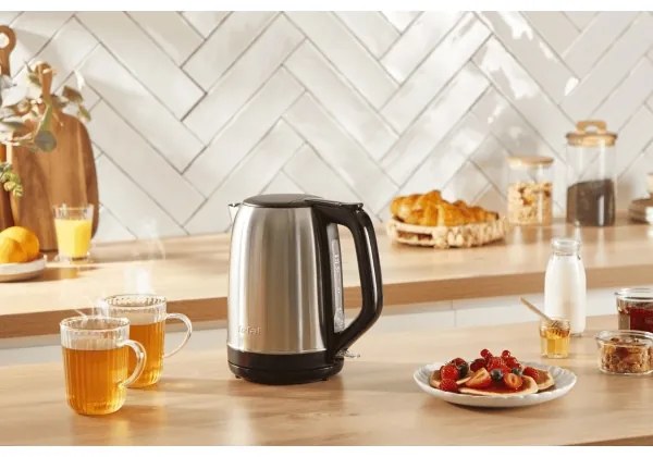 Tefal - Rýchlovarná kanvica SUBITO 1,7l 2400W/230V nerez/čierna