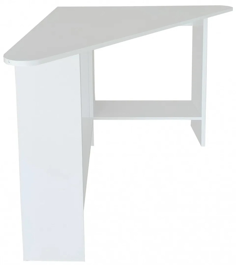 Rohový písací stôl Kare biely