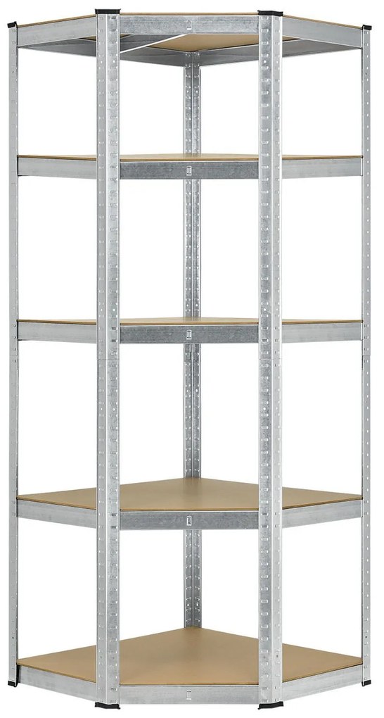 InternetovaZahrada Rohový regál Basic 180x70x40 cm - strieborný
