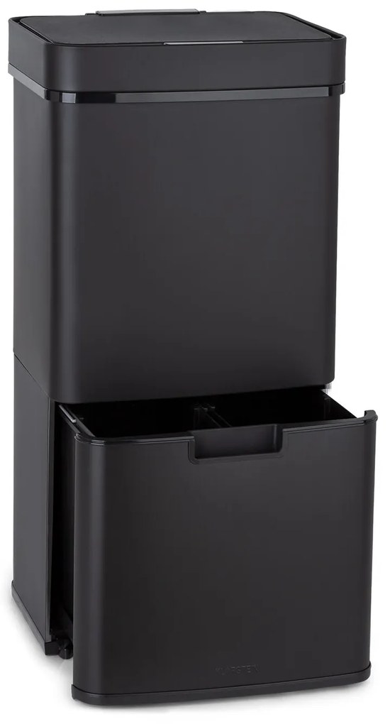 Klarstein Royal Trash Matte Black, odpadkový kôš so senzorom, 72 l, ušľachtilá oceľ, matná čierna