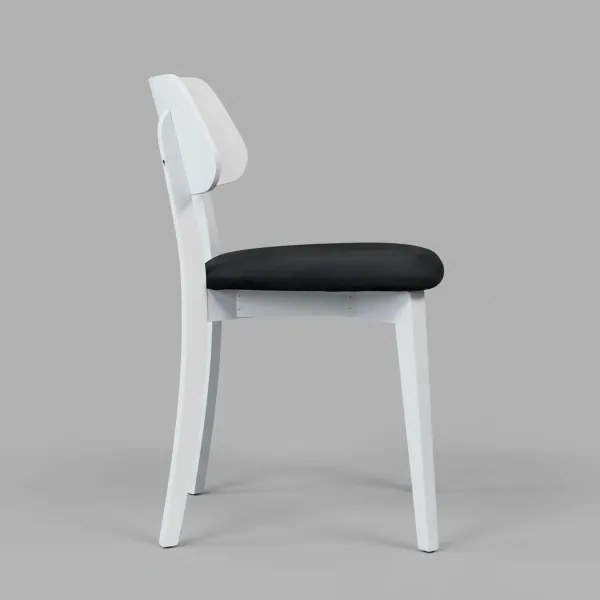 Jedálenská stolička EZRA biela/čierna