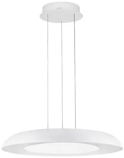 LED stmievateľný biely dizajnový luster Epos 60