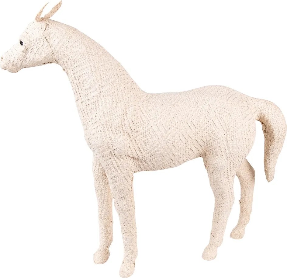 Béžová antik dekorácia Socha koňa M - 34*8*30 cm