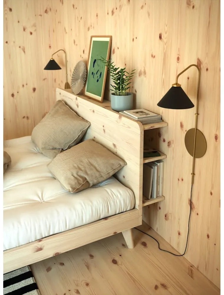 Dvojlôžková posteľ z borovicového dreva s roštom 180x200 cm Retreat – Karup Design