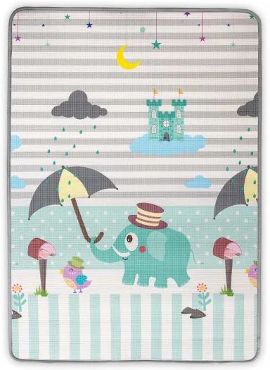 Rolovacia podložka pre deti Kinder 120x178 cm - čísla a sloník