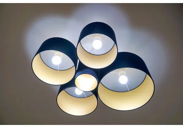 Duolla - Stropné svietidlo ROLLER PENTO 5xE27/60W/230V modrá