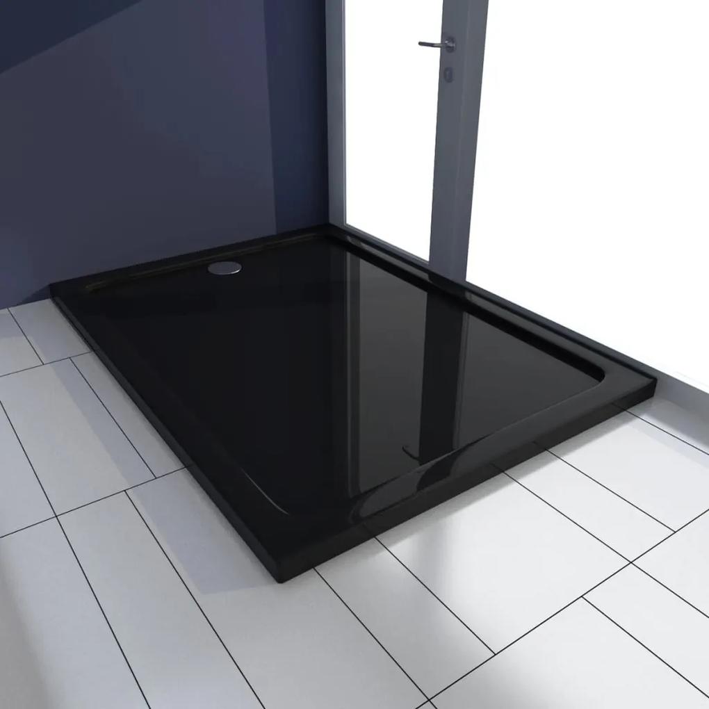 vidaXL Obdĺžniková sprchová vanička, čierna 80x110 cm