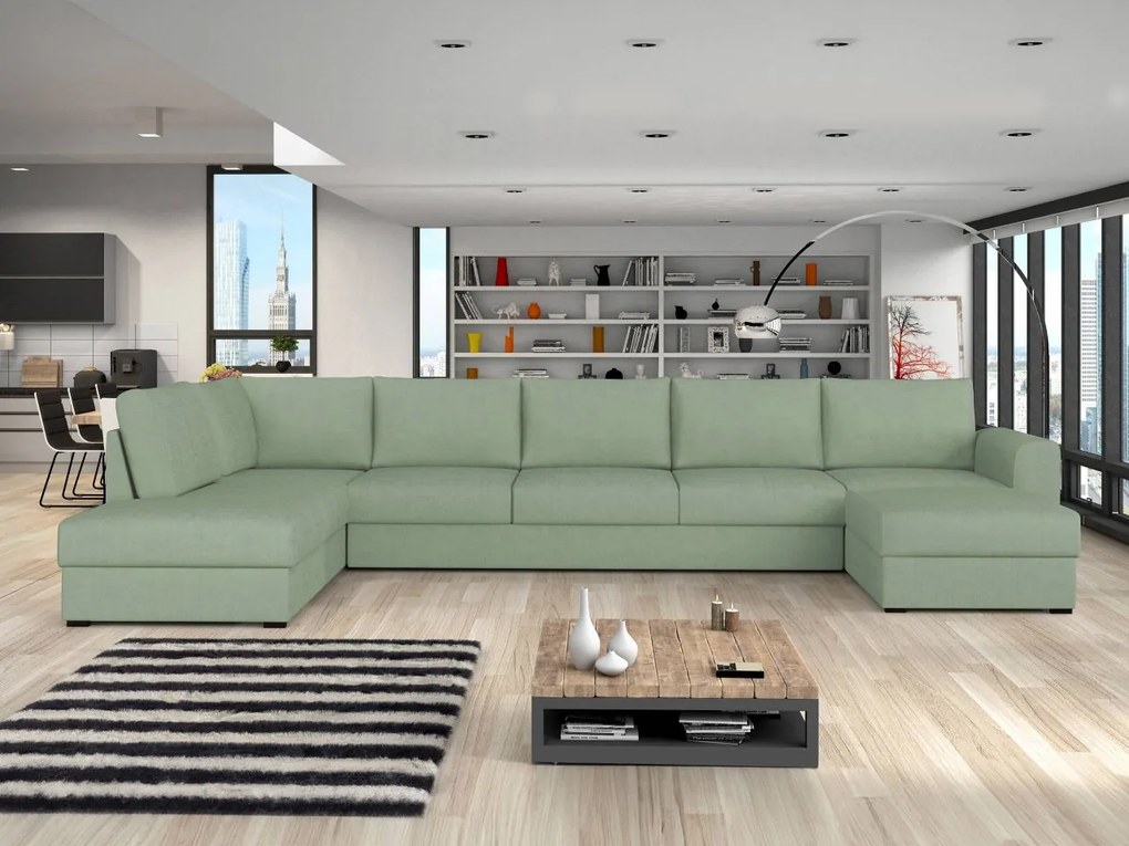 Sedacia súprava Szafran Large, Dostupné poťahy: ekokoža Soft 017 + Lux 06, Strana: Pravá - U
