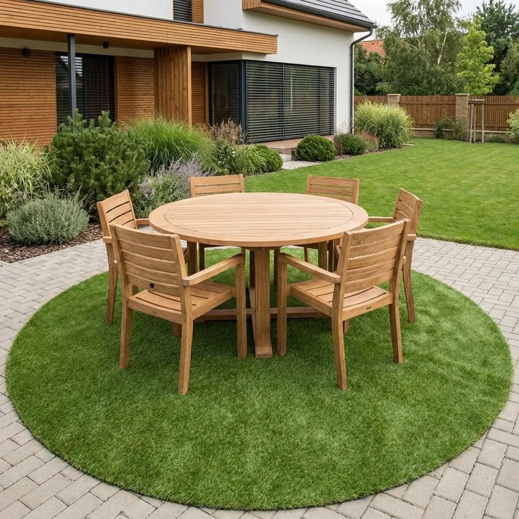 Europe Grass, Umelá tráva Botanic kruh, 400x400 (priemer) kruh, zelená, exteriér