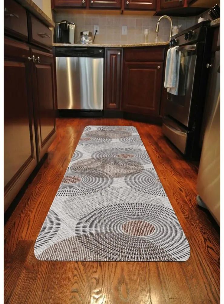 Sivý prateľný koberec behúň 58x240 cm - Oyo Concept