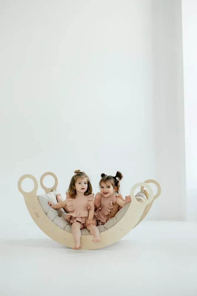 Montessori drevená hojdačka prírodná L Prírodná