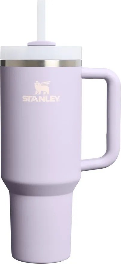 Termoska so slamkou z nehrdzavejúcej ocele v levanduľovej farbe 1,18 l Quencher H2.O FlowState™ Tumbler Purple Dust – Stanley