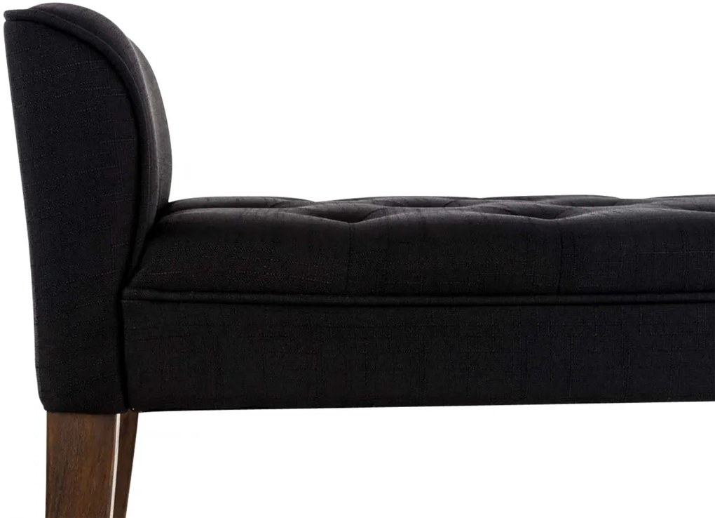 Lavica Cleopatra Chaiselongue látka, nohy antik tmavé - Čierna