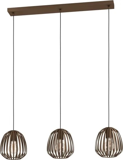 Eglo 901098 - Závesný luster na lanku ESPINAL 3xE27/40W/230V bronzový