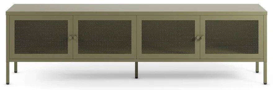 Zelený kovový TV stolík 160x50x35 cm Fayna – Marckeric