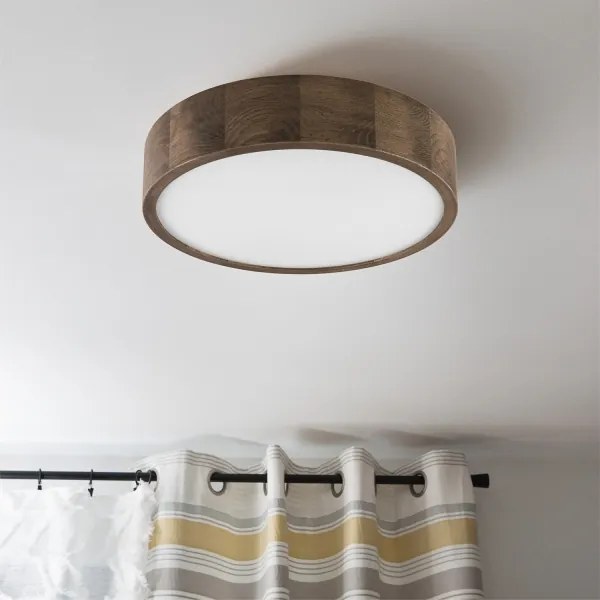 Brilagi - LED stropné svietidlo CARVALHO 2xE27/15W/230V dub/orech pr. 37 cm