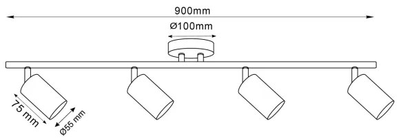 LED RGBW stmievateľné bodové svietidlo GOLDIE 4xGU10/4,8W/230V zlaté