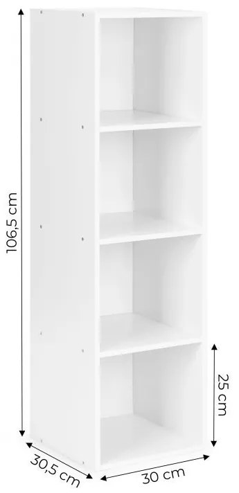 Drevená rohová knižnica v modernom štýle