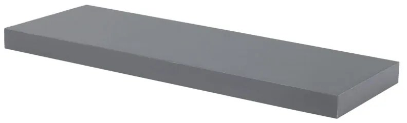 Polička nástěnná 60 cm, MDF, barva šedý vysoký lesk, baleno v ochranné fólii