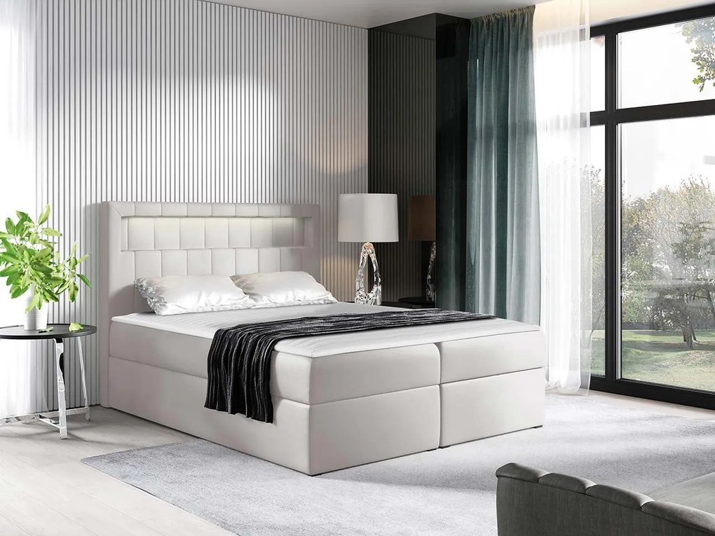 Kontinentálna posteľ Artemis, Rozmer postele: 200x200, Dostupné poťahy: Magic Velvet 2225