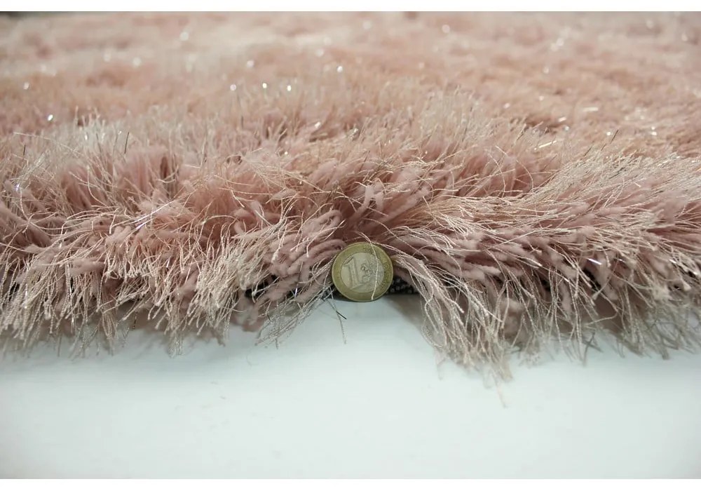 Ružový koberec Flair Rugs Dazzle Blush Pink, 80 × 150 cm