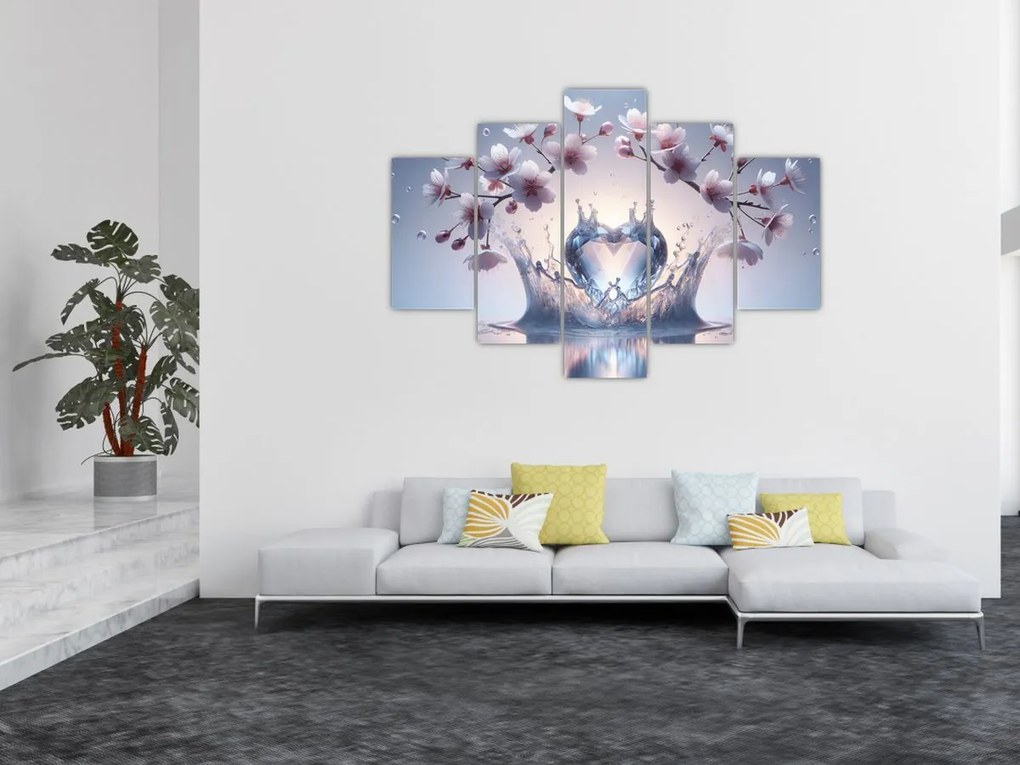 Obraz - Diamantové srdce (150x105 cm)