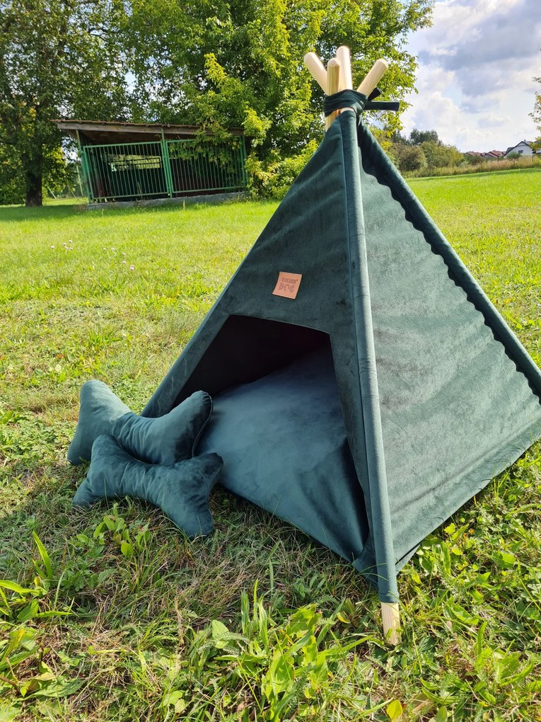 Golden Dog TeePee stan Golden dog 75 x 75 x 90 cm - zelený