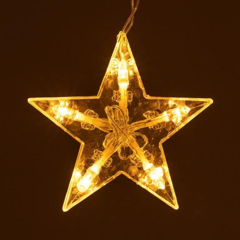 NEXOS Vianočná reťaz - hviezdy, 0,6 m, 61 LED, tepleá biela