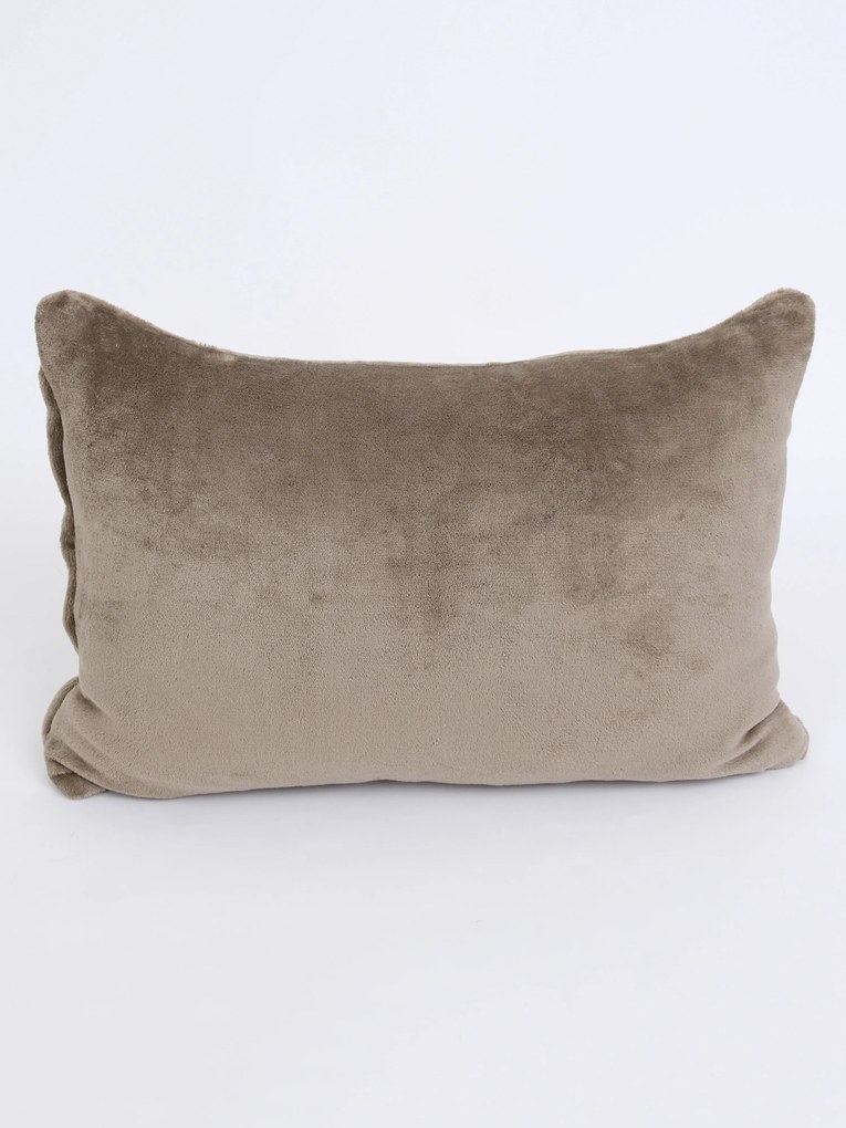 Obliečka na vankúš mikroplyš 40 × 60 cm - Laura sivohnedá