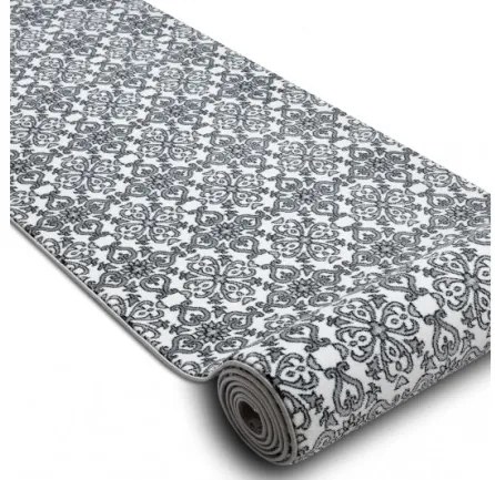 Behúň ARGENT kvety - W4949 biely / sivý