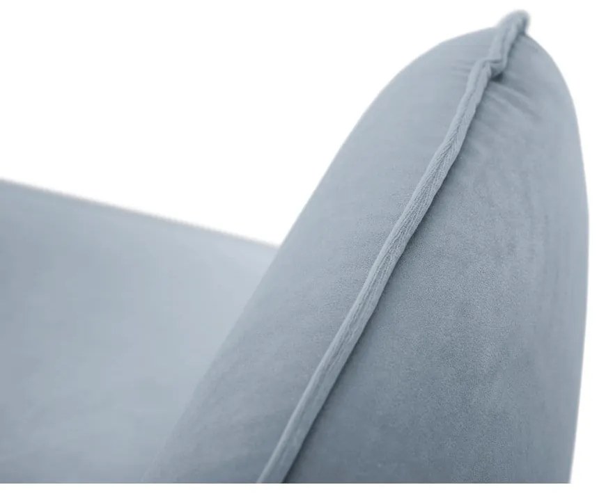 Svetlomodré zamatové kreslo Vienna – Cosmopolitan Design
