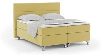 Čalúnená posteľ IMPERIA vrátane úložného priestoru 140x200 Žltá
