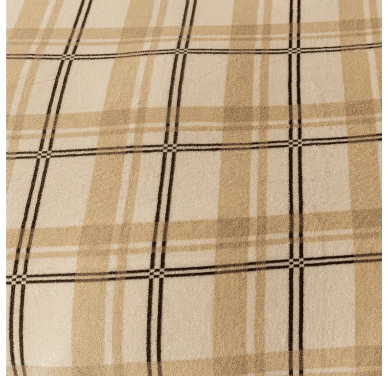 Obliečky mikroplyš PLAID krémové Rozmer obliečky: 70 x 90 cm | 140 x 200 cm