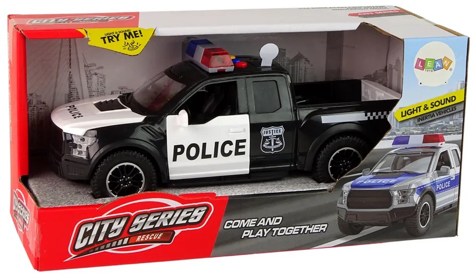 Lean Toys Terénne policajné auto 1:14 - čierne