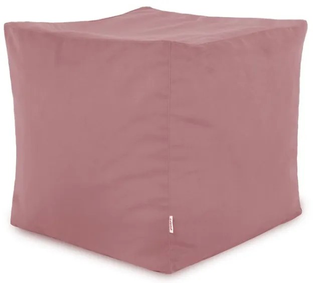 Taburetka Cubo pudrová plyš