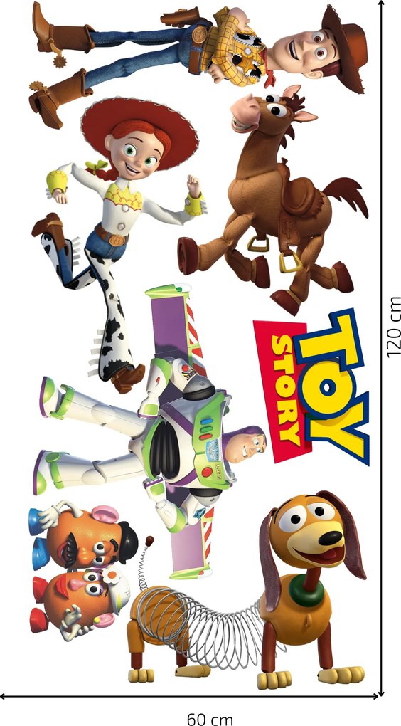 Toy Story - textilná nálepka na stenu