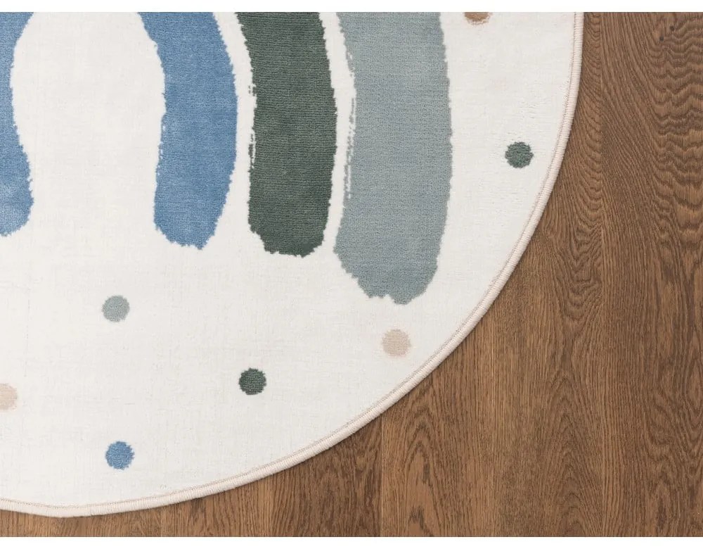 Zelený/slonovinový detský koberec ø120 cm Joyful Mint – FD