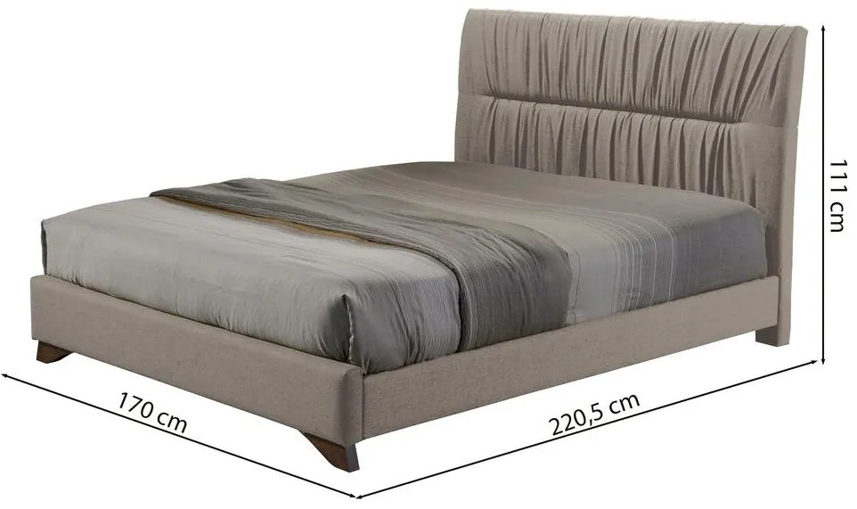 Manželská posteľ 160 cm Lania 160 (s roštom) (béžová + hnedá). Akcia -17%. Vlastná spoľahlivá doprava až k Vám domov. 1098719