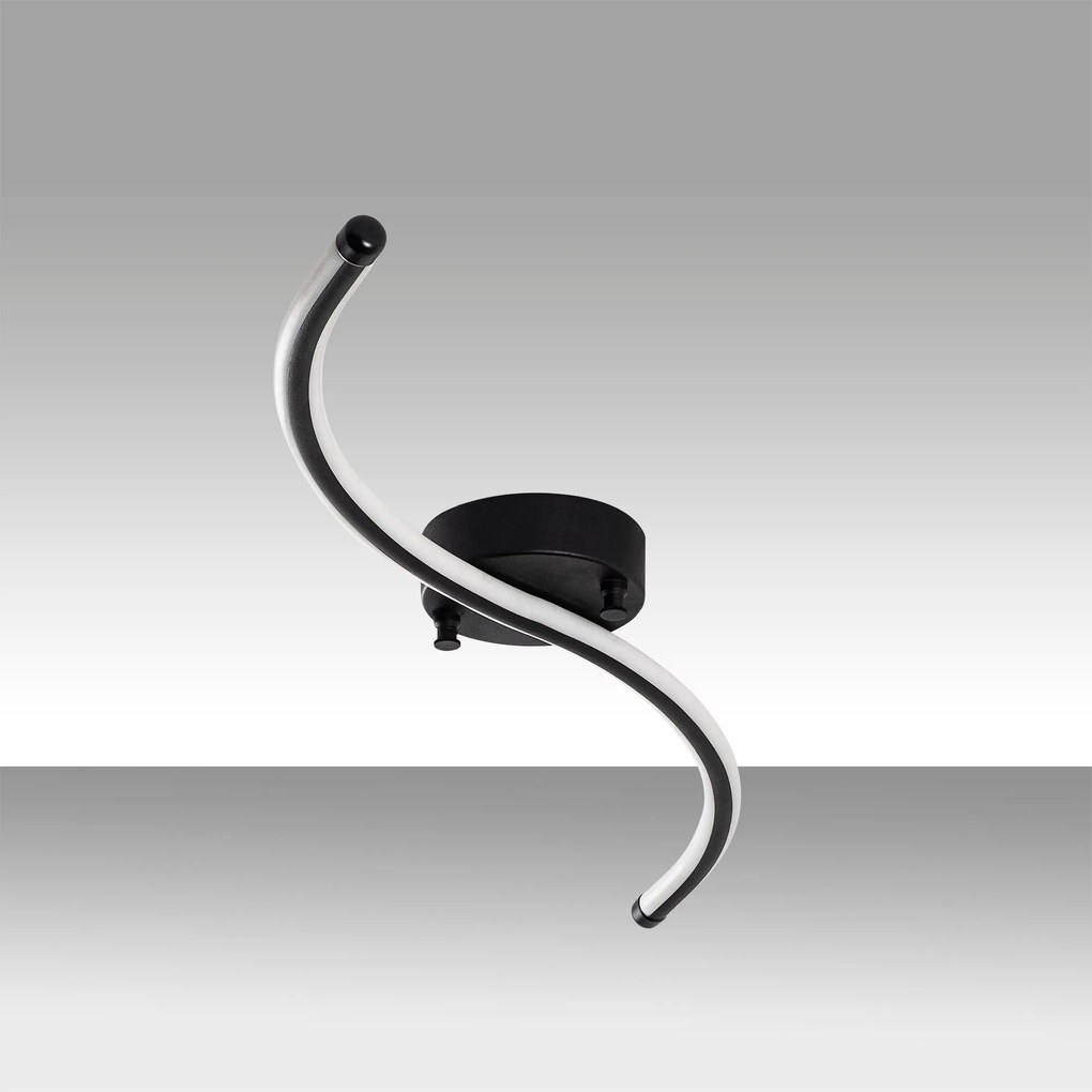 Stropné LED svietidlo Yilan čierne