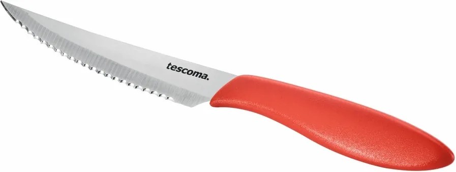 Tescoma Nôž steakový Presto 12 cm, 6 ks, červená