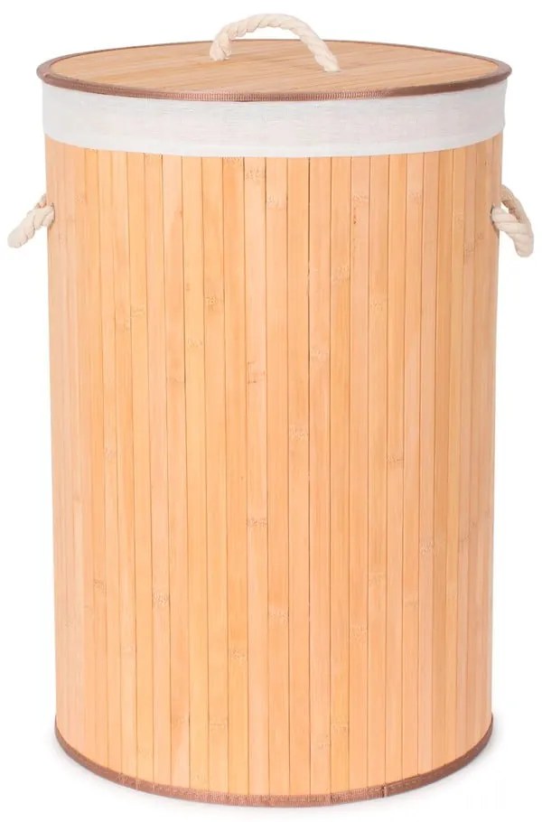 Okrúhly bambusový kôš na bielizeň Compactor Round