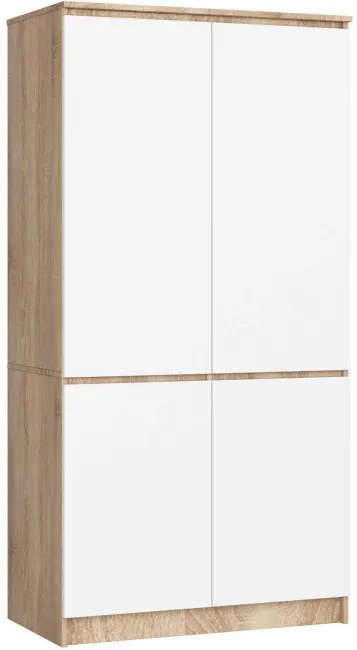 Skriňa S 90 4D CLP sonoma / biela