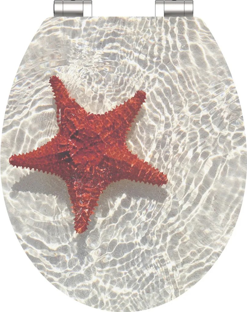 Eisl Sanitär WC sedadlo MDF Soft Close Red Starfish High Gloss 80541