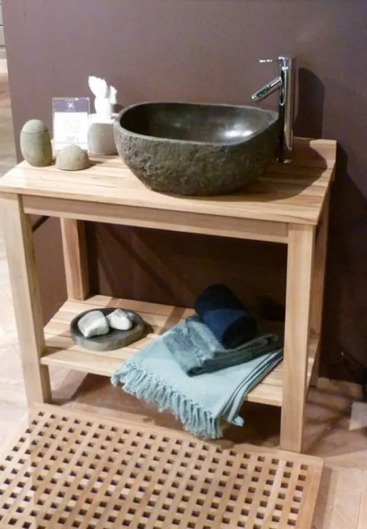 Indera The lavabo Cut 55383 Umývadlo z prírodného riečneho kameňa