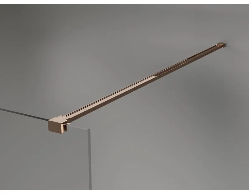 Mexen Lunar sprchová stena pravá 50 x 200 cm, 8mm číre sklo, ružové zlato, 830-050-000-60-00-P