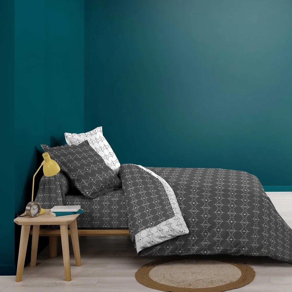 Tmavosivá napínacia bavlnená plachta140x190 cm Aristide – douceur d'intérieur