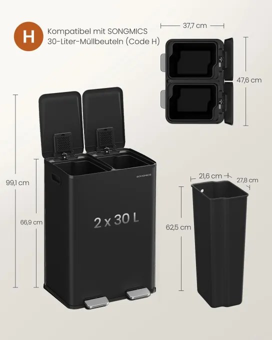 Odpadkový kôš LTB741B02