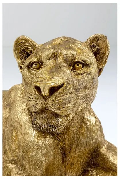 KARE DESIGN Dekoratívny predmet Lion zlatá 40 × 113 × 58 cm