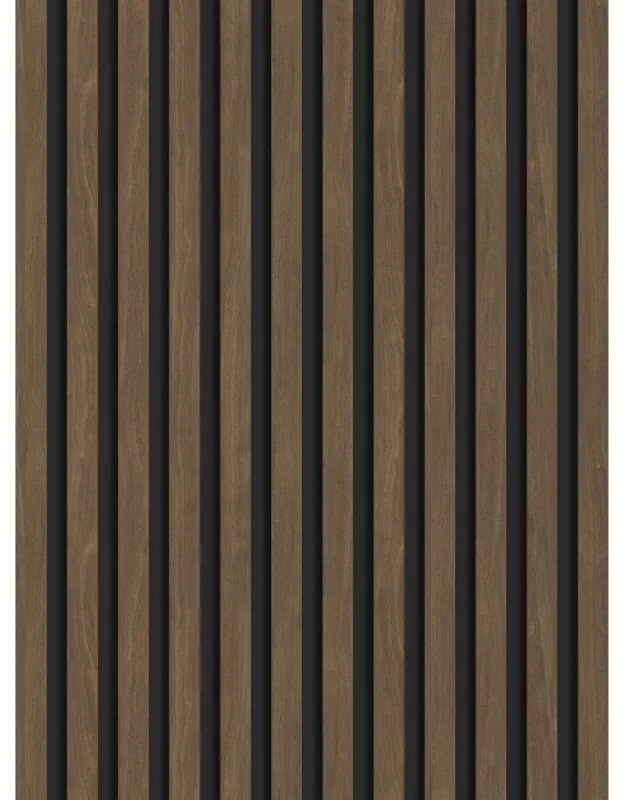 Mexen Lam-B, akustické stenové lamely 275 × 30 cm, HDF doska 4 mm, technická dyha, orech kakaový, S100-275307-3015-018